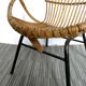 Rattan armchair and 1960s metal feet