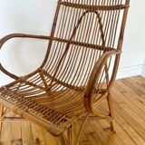 Vintage rattan armchair