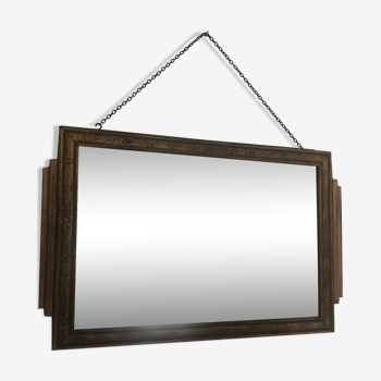 Miroir vintage 1930 bois doré - 51 x 32 cm
