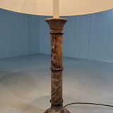 Set of 2 large marble table lamps 1970's