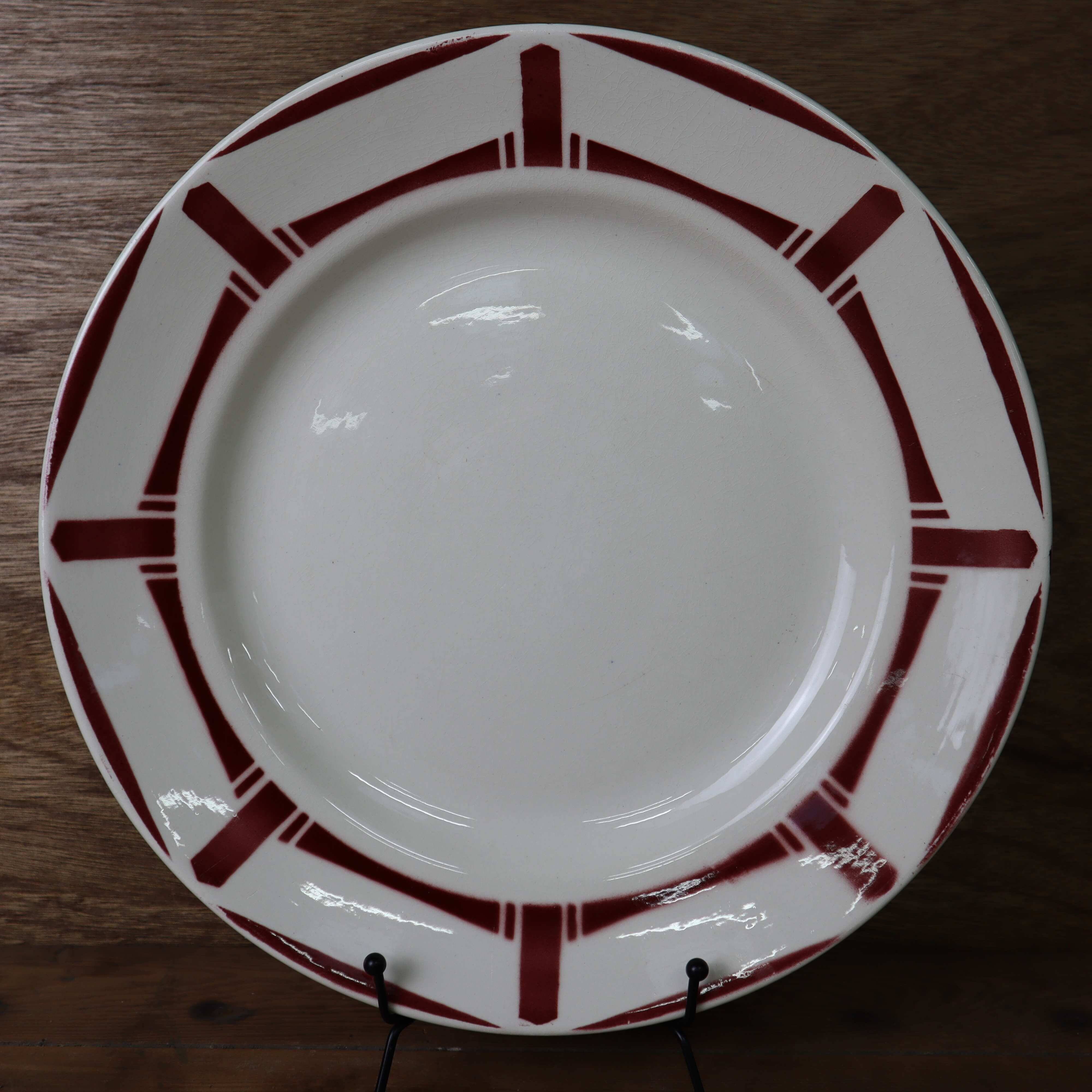Ancien plat rond Badonviller modèle 'Louise'