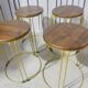 Set of 4 Hairpin Bar Stools Industrial Style