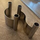 1970s metal candlesticks