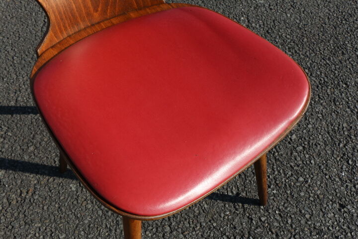 4 chairs Baumann v2 red skai