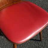 4 chairs Baumann v2 red skai