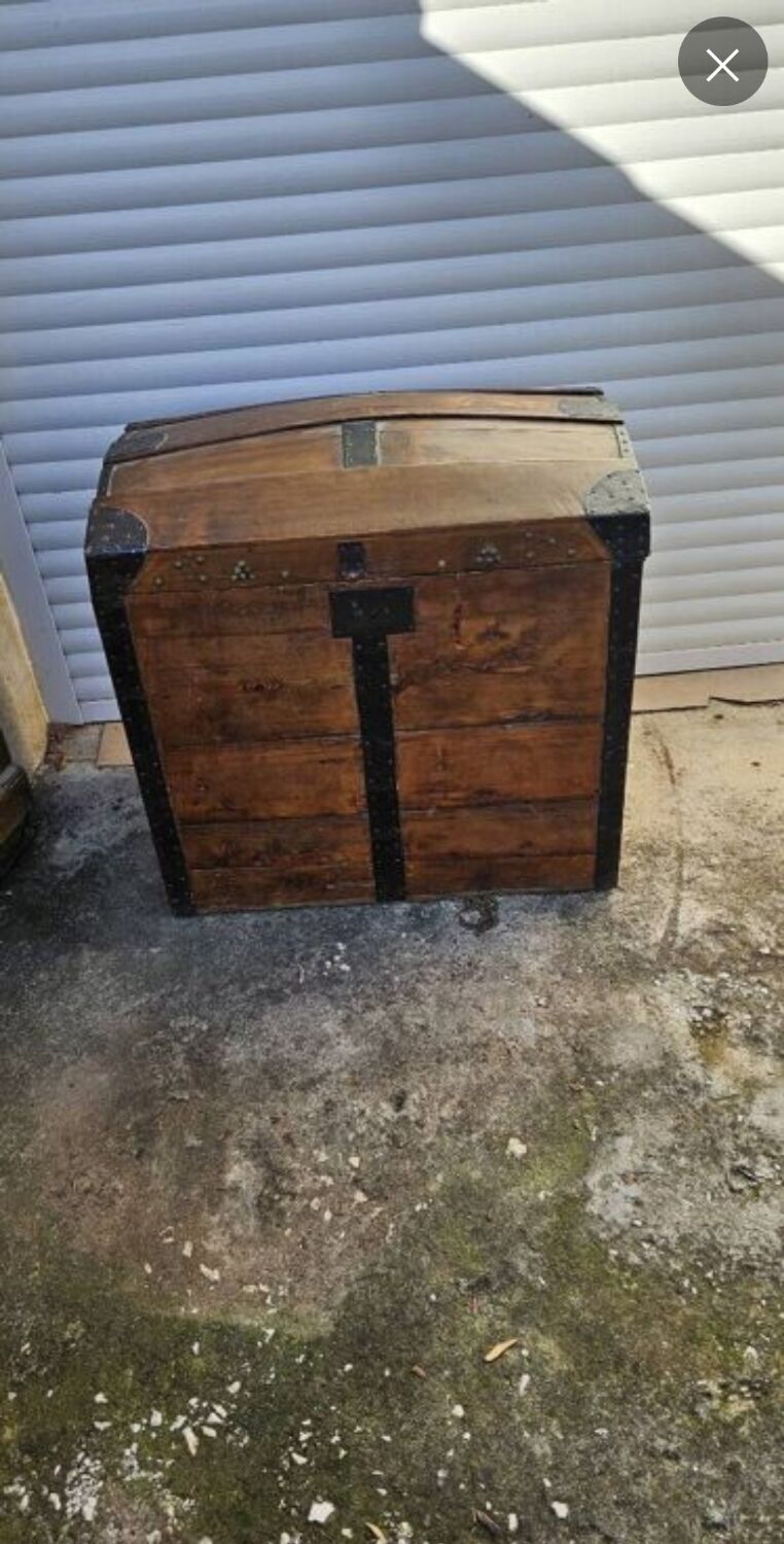 Vintage wooden trunk