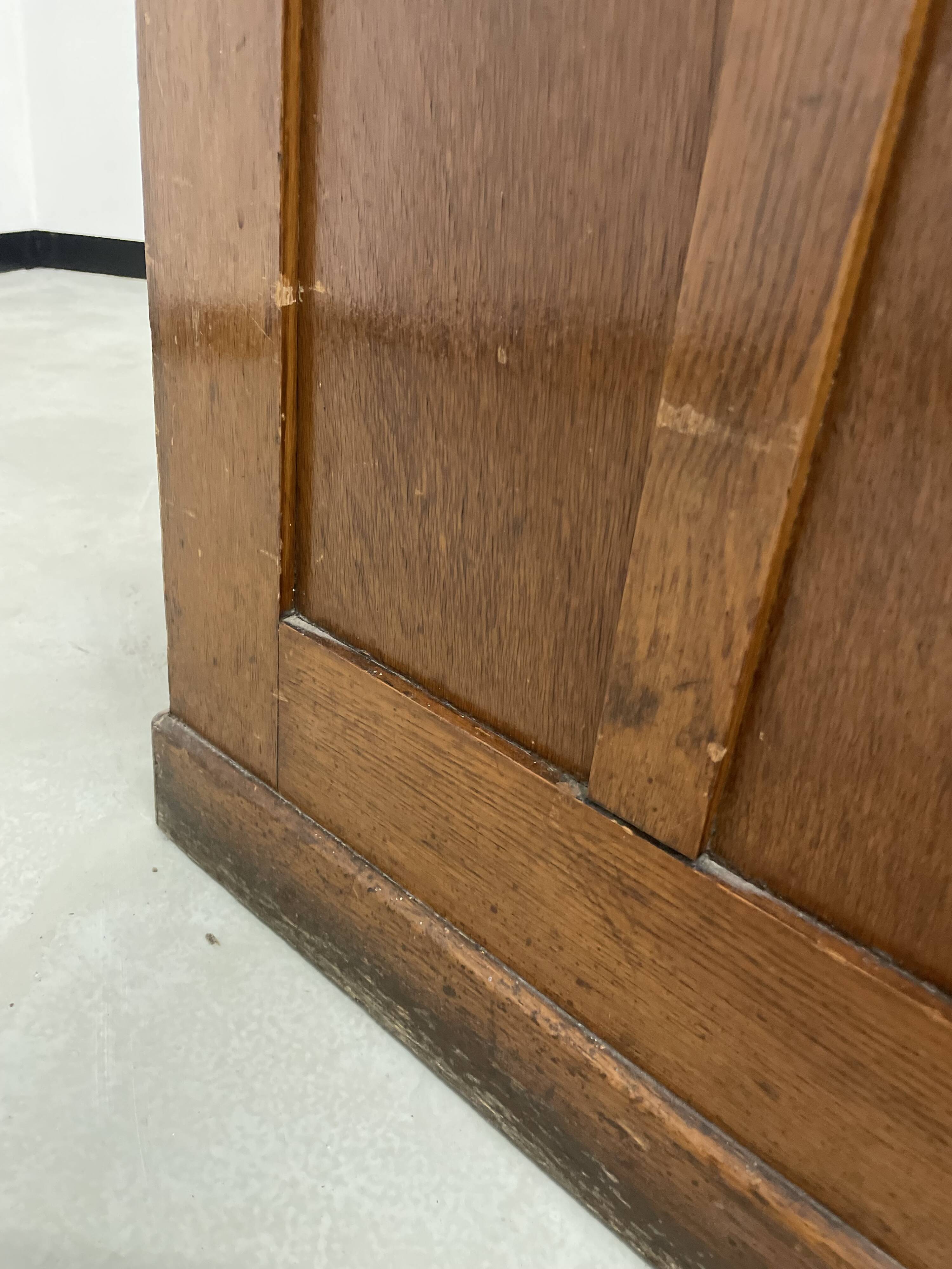 Oak and veneer counter or desk