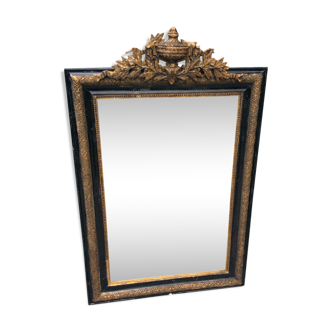 Mirror trumeau Napoleon III gilded or fin 120x78cm