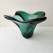 Vase en verre couleur verte vintage