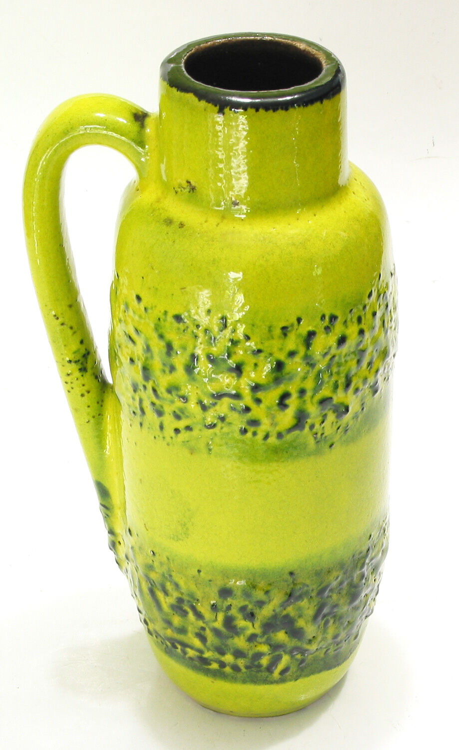 Pair of vases 1970's fat lava retro design mid century