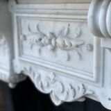 Napoleon III fireplace in Carrara marble