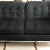 Canapé Florence Knoll 2 places gris anthracite