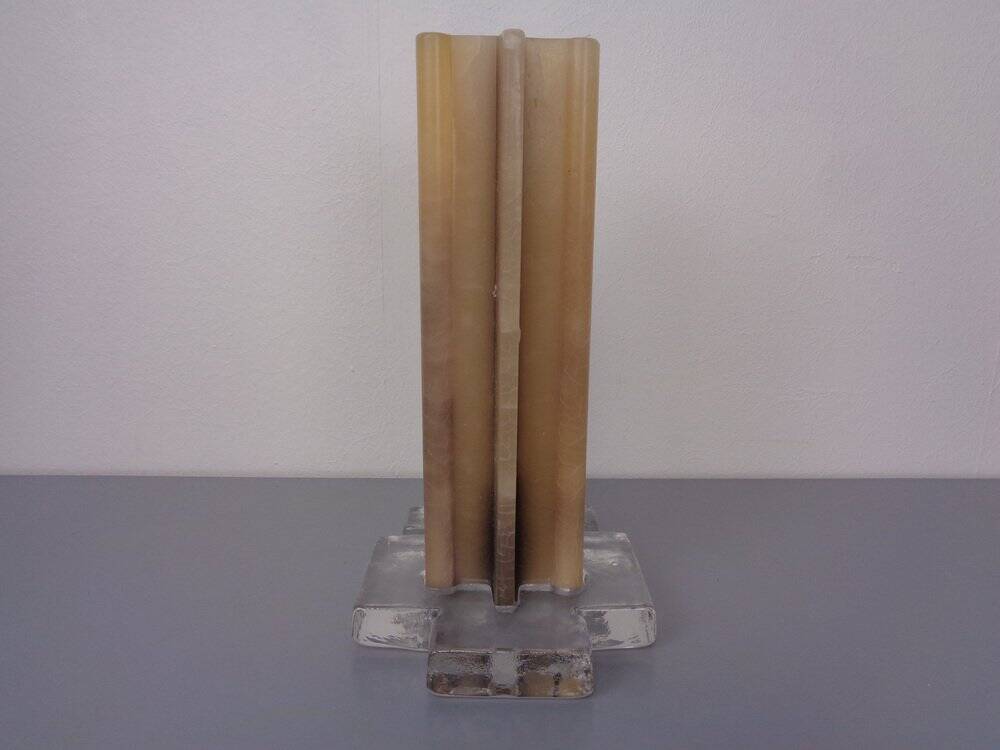 Scandinavian Glass Candleholder, 1960s