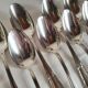 12 Large Silver-Plated Metal Spoons Boulenger Table Cutlery