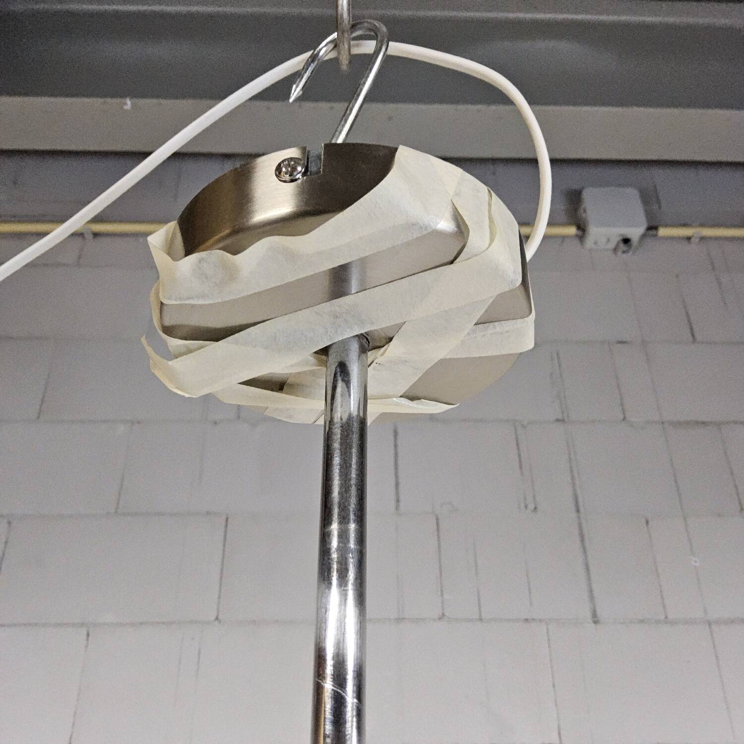 Italian design chrome vintage Space Age Gaetano Sciolari pendant lamp