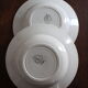 Mismatched lot 4 green hollow plates Flowers Garland Gaudeloupe Saint Amand