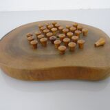 Handcrafted Wooden Solitaire Game, Germany, 1970s