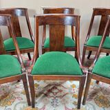 Suite de six chaises gondole en acajou de style empire