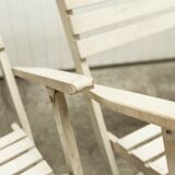 Garden furniture table and 4 armchairs 60's in its juice