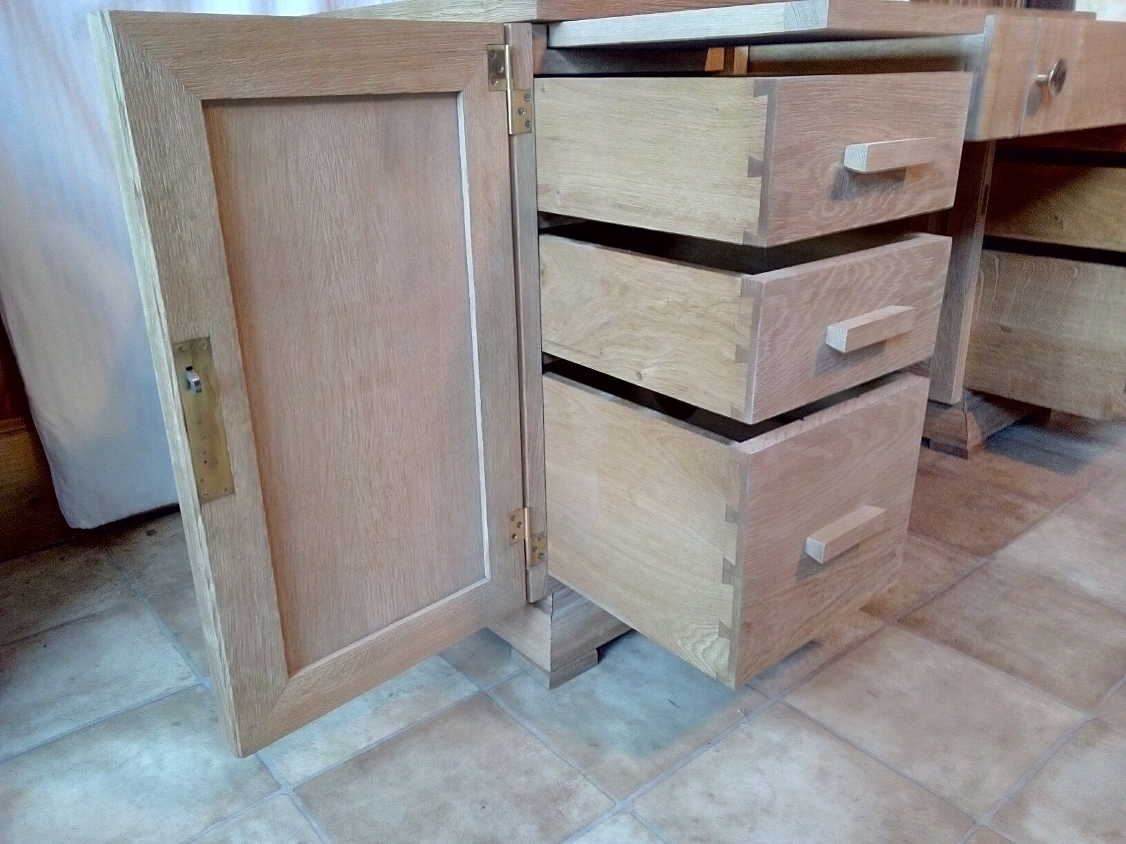 Desk oak art deco 1940