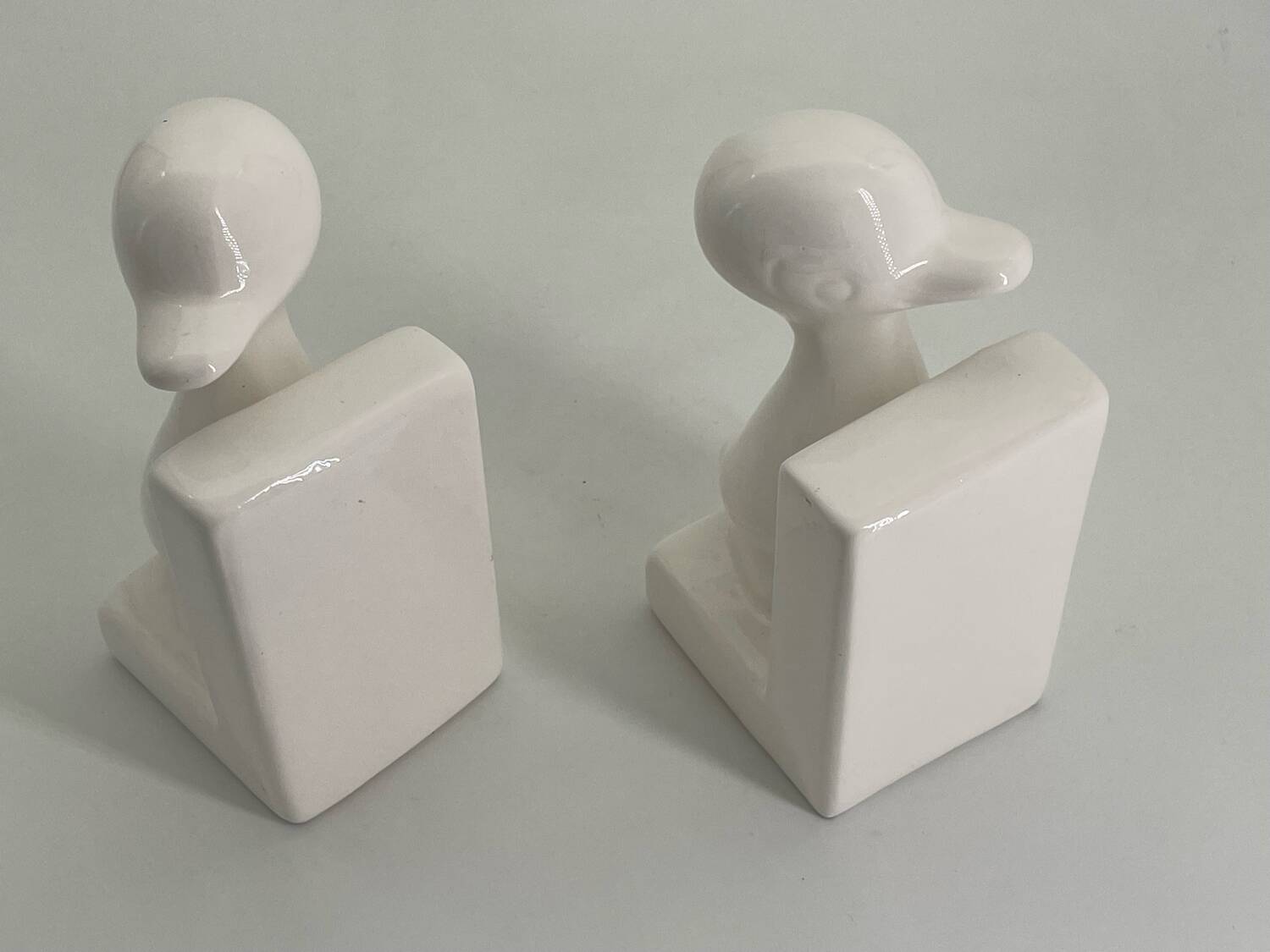 Vintage ceramic duck bookend