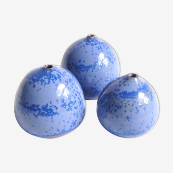 Trio of blue ceramics Antonio Lampecco