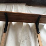 Oak shelf massif year 1940 with cast-iron brackets