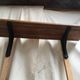 Oak shelf massif year 1940 with cast-iron brackets