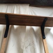 Oak shelf massif year 1940 with cast-iron brackets
