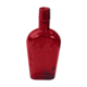 Glass bottle with red glass liqueur, old