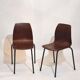 Pair of pagholz stacking chairs