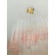 Pair of Murano Style Glass Vanished Pink Tronchi Venini Style Chandeliers