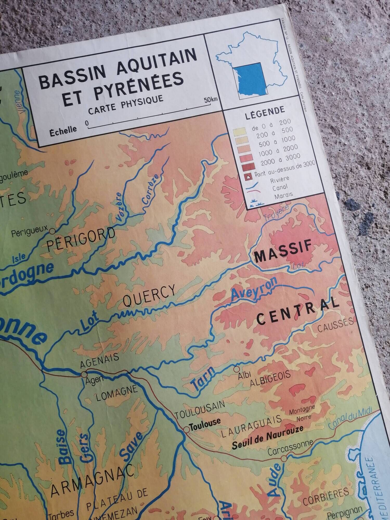 MDI school poster - Pyrenees, Aquitaine basin, Alps and Jura.