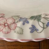 Small oval English earthenware dish Muott Meakin décor Spring Fields