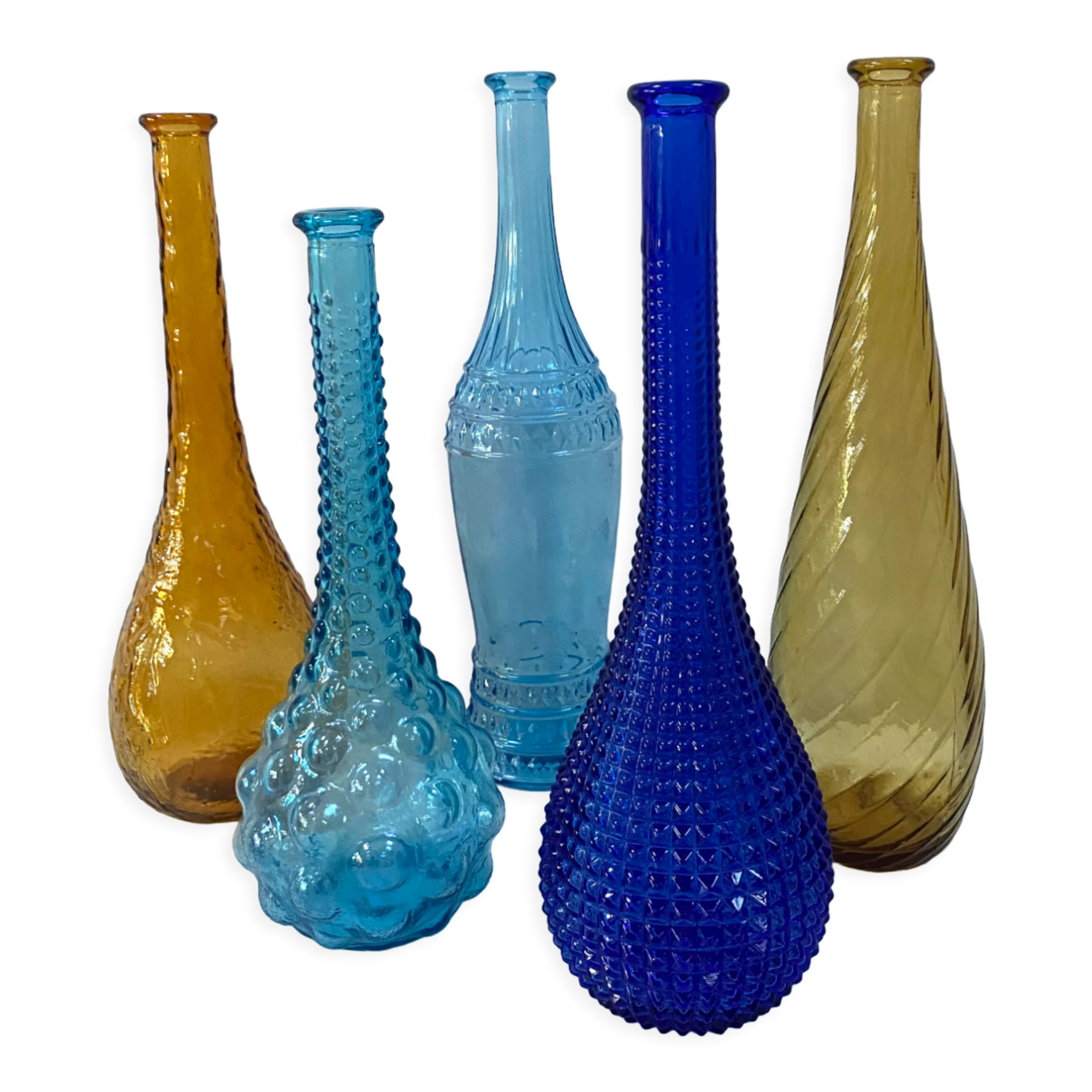 Suite de 5 carafes Empoli Italie des années 50/60