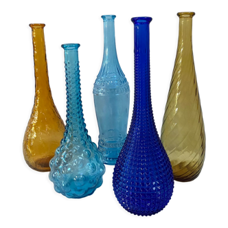 Suite de 5 carafes Empoli Italie des années 50/60