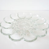 Flower glass presentation plates