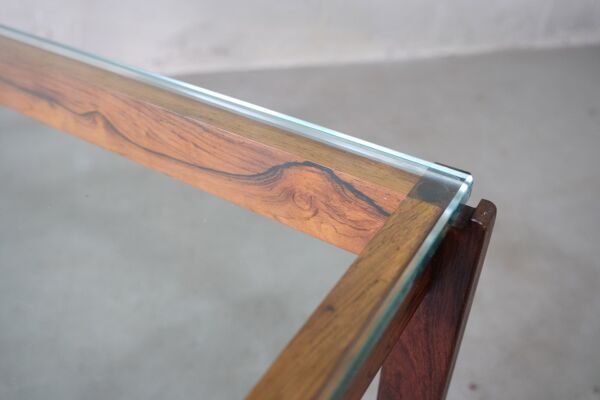 Table basse en palissandre minimaliste danoise, années 1960