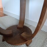 Round Art Deco table in walnut veneer – 1948