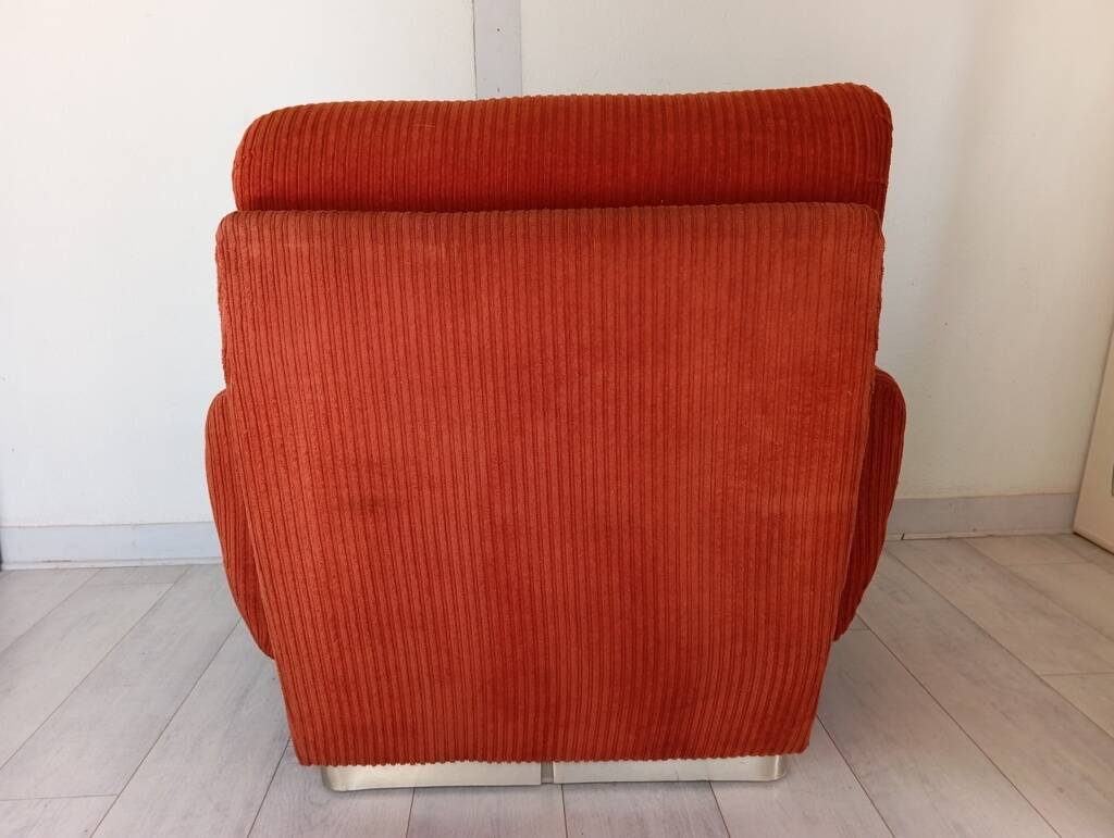 70s corduroy space age armchair