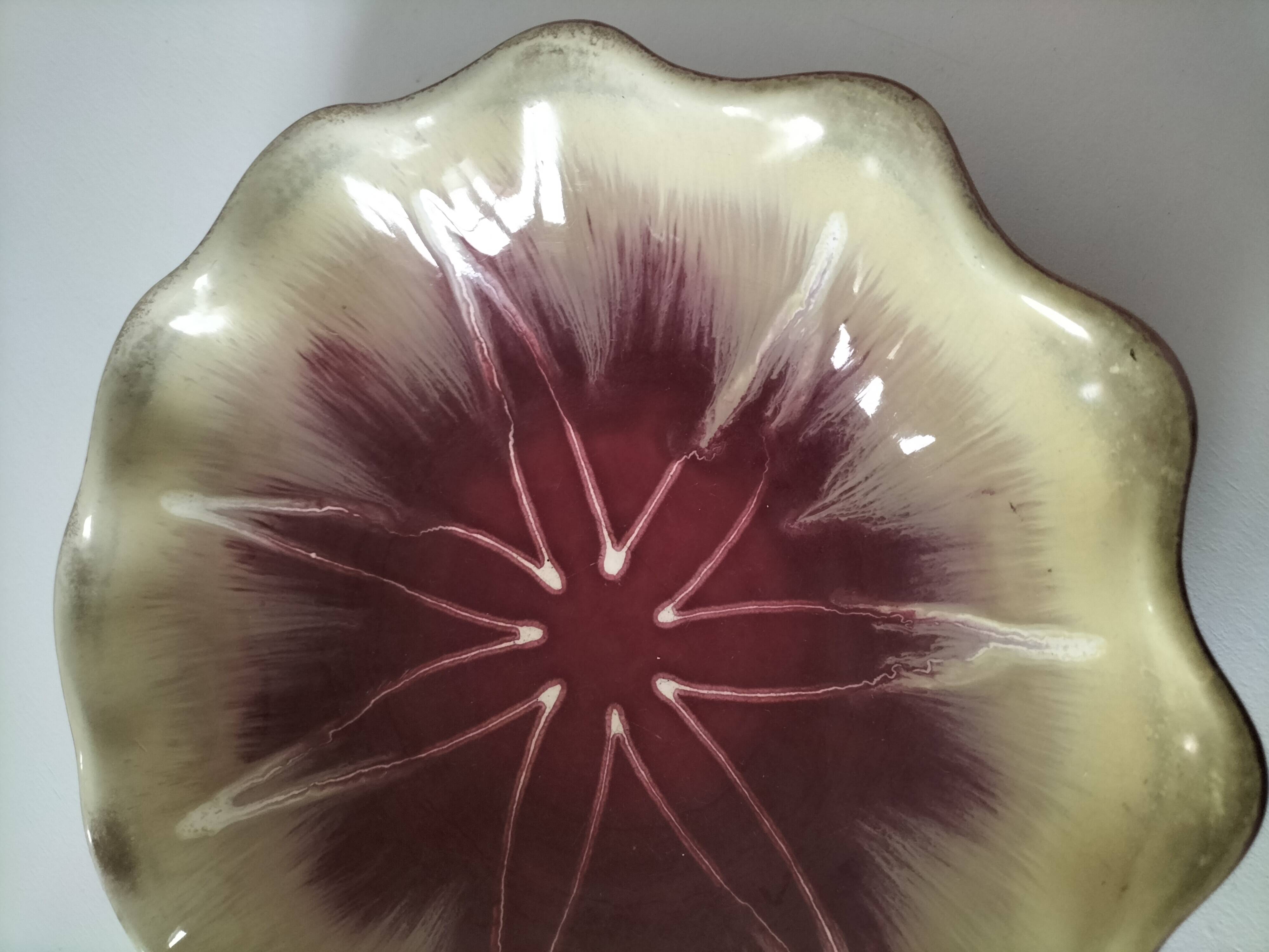 Vintage Dümler & Breiden glazed ceramic polylobed bowl (1960s)