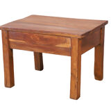 Side table in natural Burmese teak
