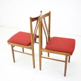 Ensemble de quatre chaises de salle à manger des années 1970, Tchécoslovaquie