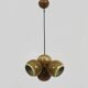 3-light chandelier with glazed sandstone balls. 50s-60s Italy