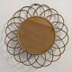 Round rattan mirror from the 50s/60s