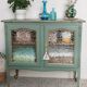 Vintage glass-fronted sideboard