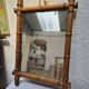 Miroir vintage en bois imitant le bambou