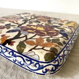 Gien earthenware trivet, Peonies