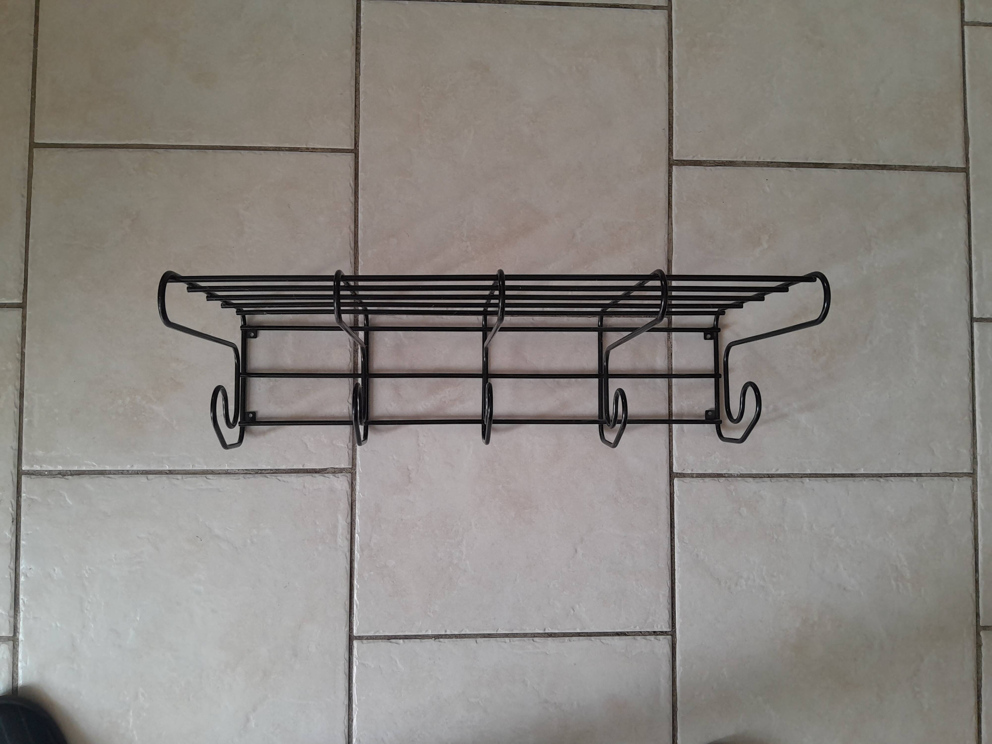 Vintage ikea tomado style wall coat rack metal