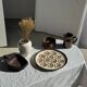 Large circular platter with compartments for shellfish, molluscs, and oysters.
